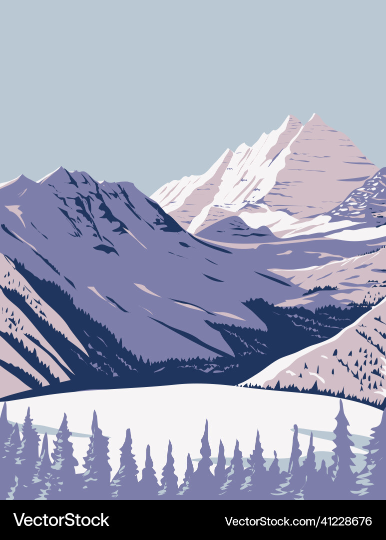 Aspen Snowmass Winter Landscape vector image