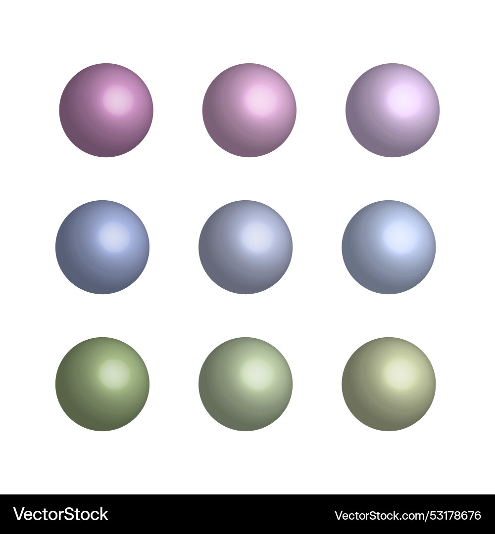 Colored balls shapes round shape game element Colored balls shapes round shape game element vector image