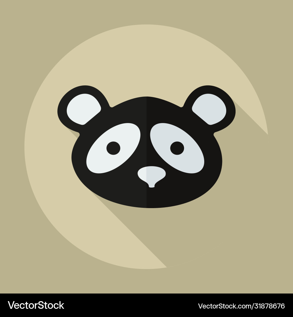 Flat modern design with shadow icons pandas Flat modern design with shadow icons pandas Vector Image