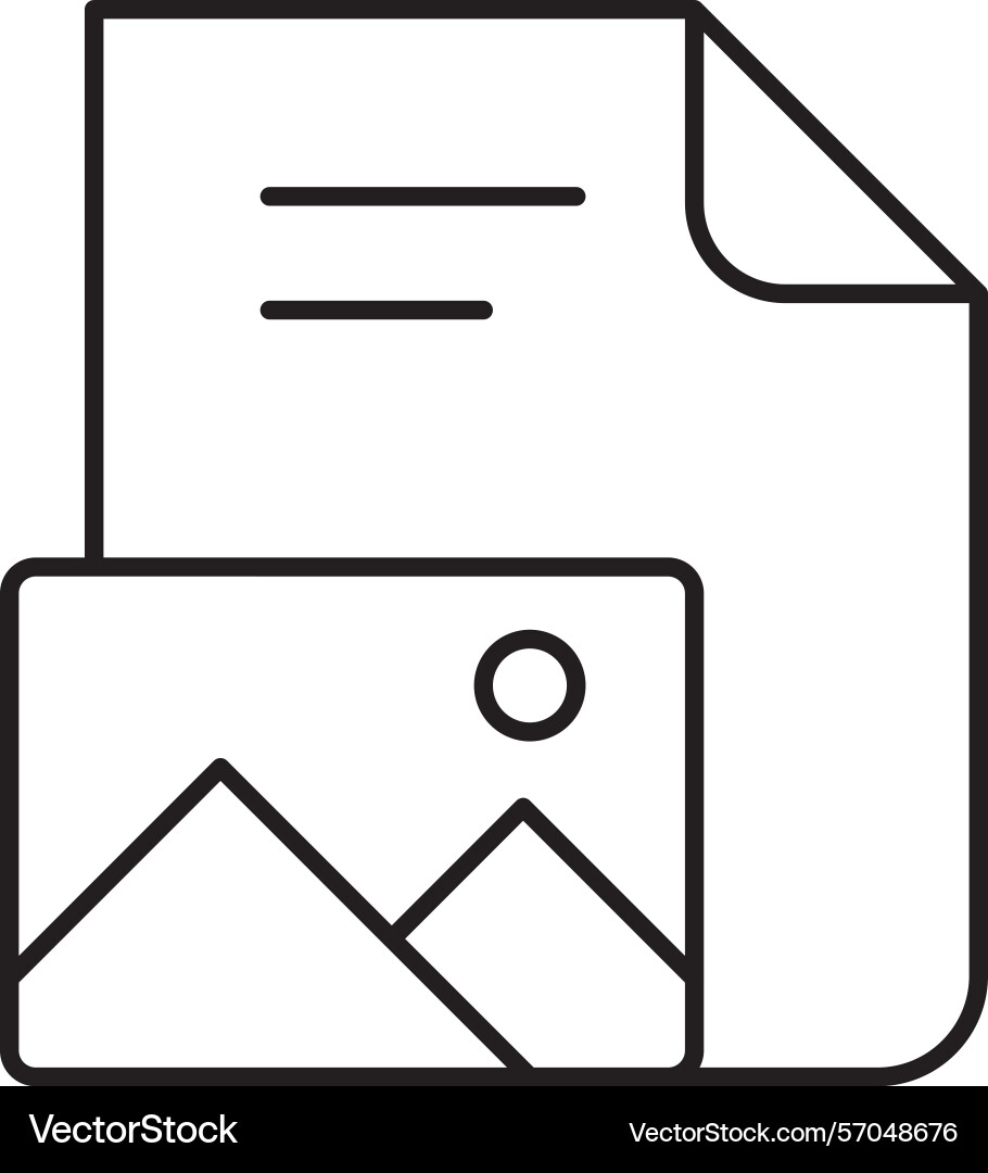 Image file line icon design vector image