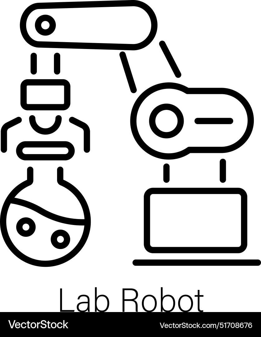 Lab robot vector image