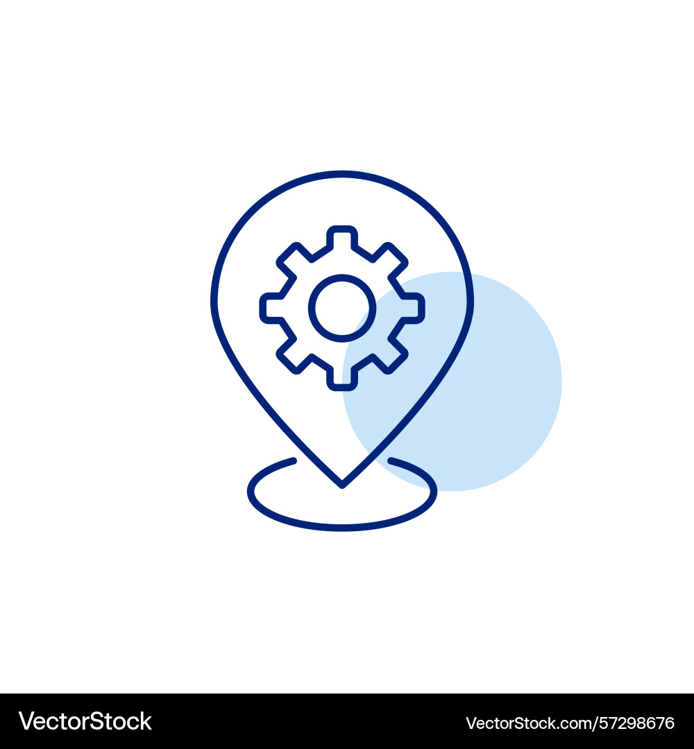 Location settings map configuration gps system Location settings map configuration gps system vector image