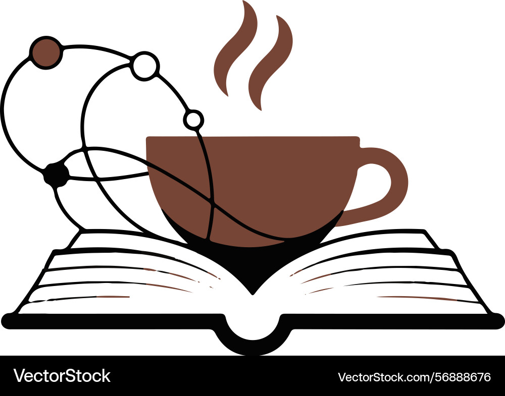 Tree branches with open book Vector Image