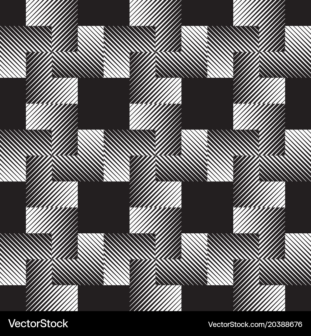 Universal repeating abstract shape in black Vector Image
