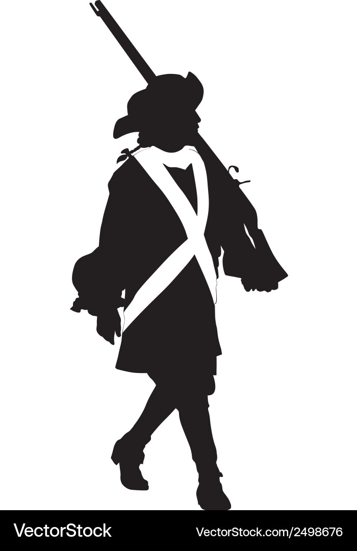 Vintage Soldier Silhouette vector image
