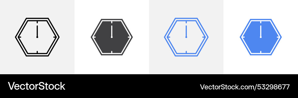 Clock icon set use for web ui or app Clock icon set use for web ui or app Vector Image