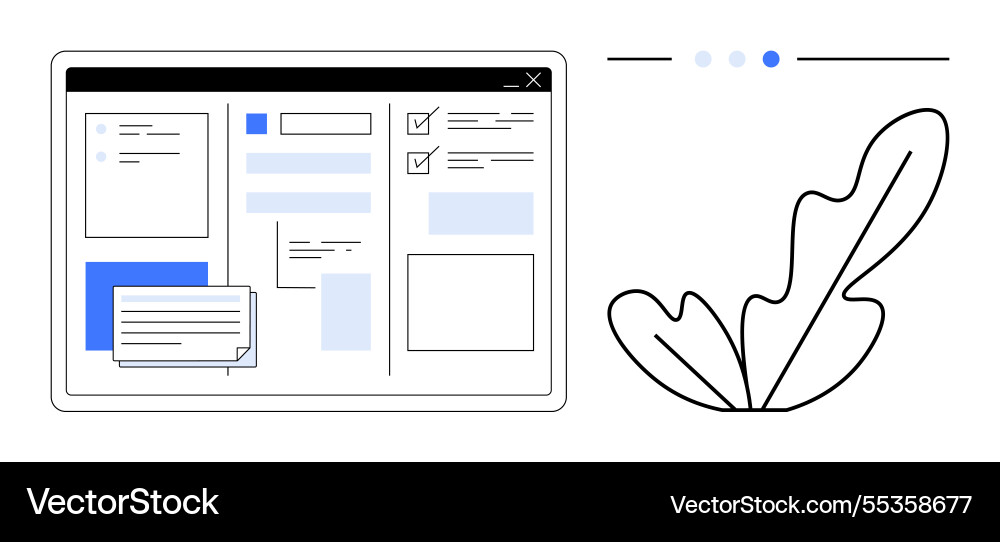 Interface design with task management tools Interface design with task management tools vector image