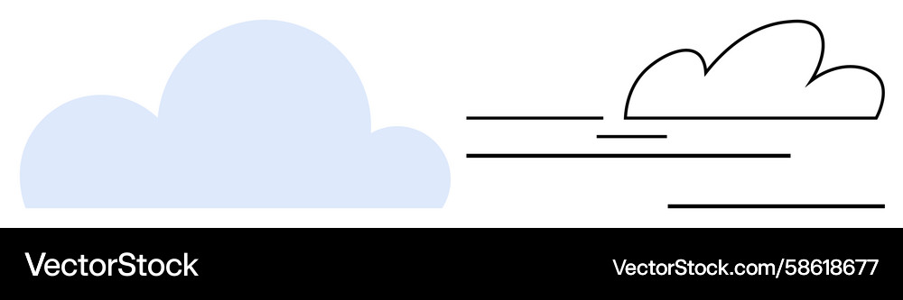 Minimalist cloud representations with static Minimalist cloud representations with static Vector Image