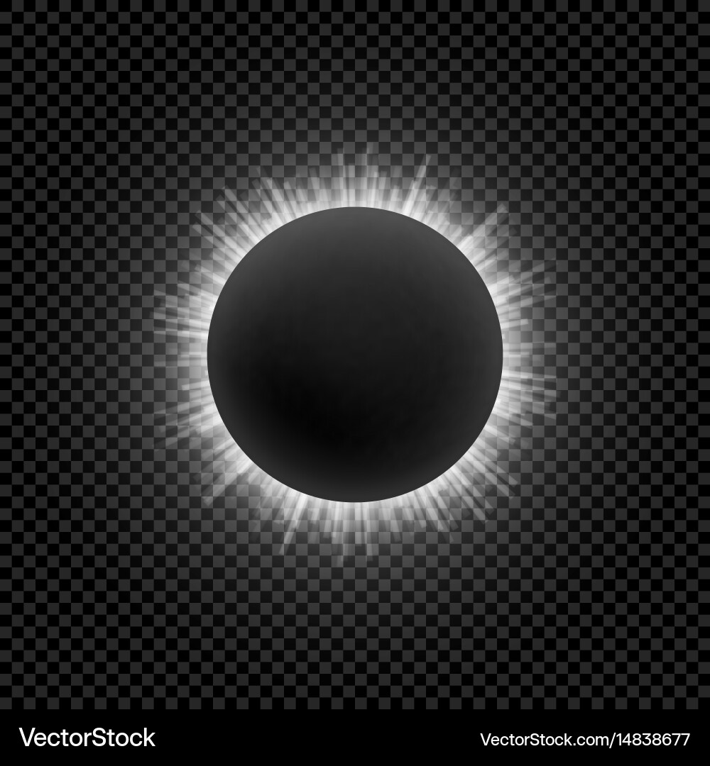 Moon Eclipse with Rays of Light vector image