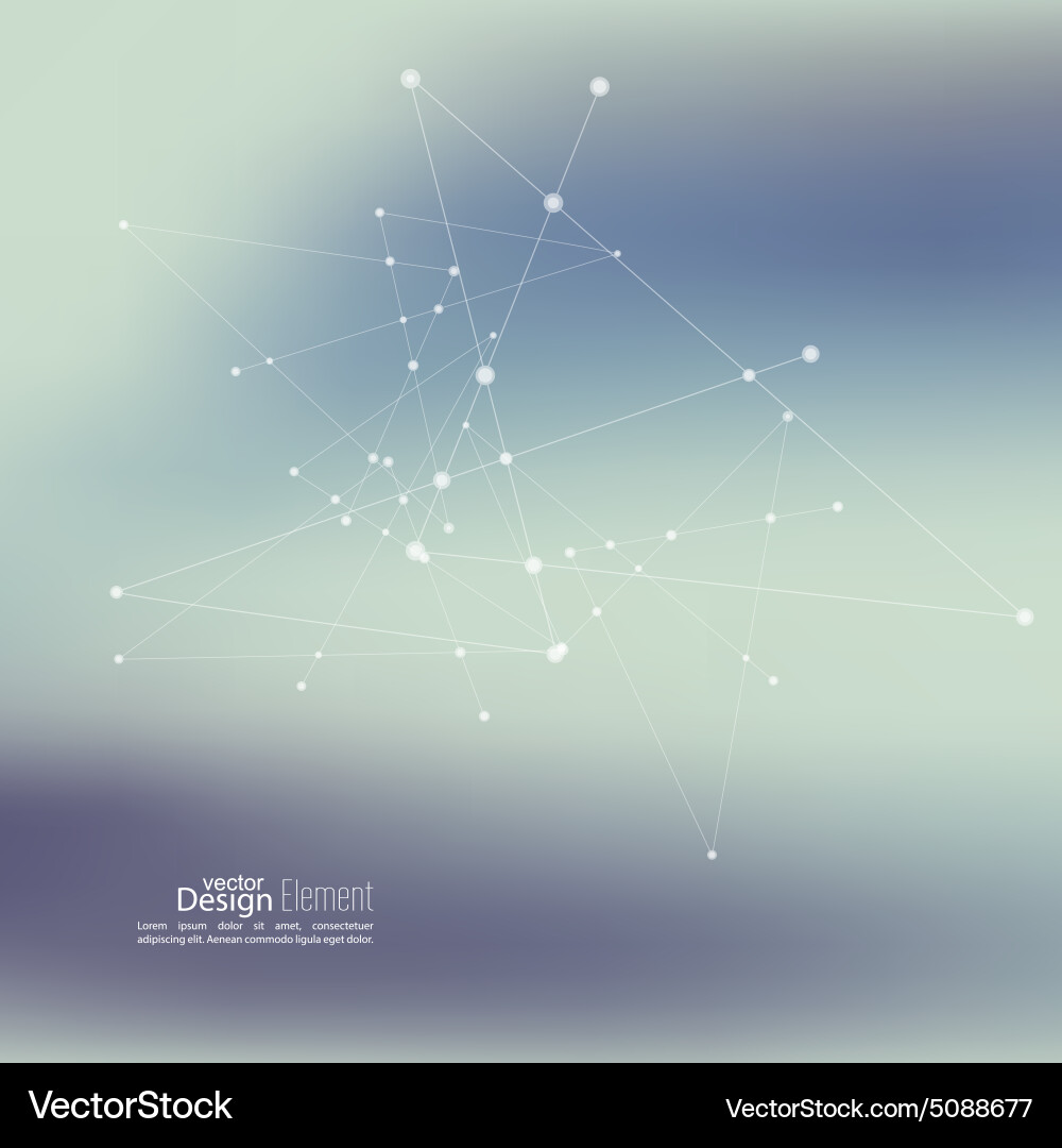 Virtual abstract background with particle vector image
