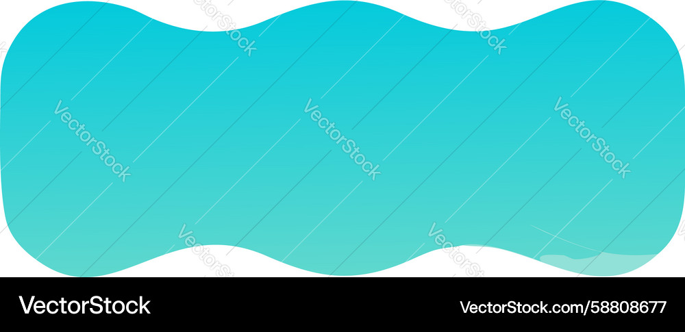 Wide abstract blue gradient smooth blob shape Vector Image