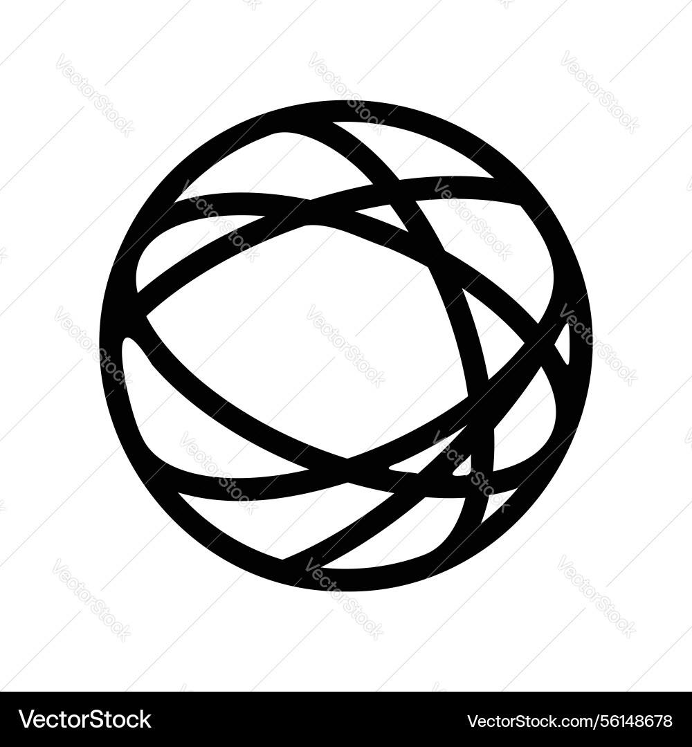 Abstract outline globe icon with dynamic Abstract outline globe icon with dynamic vector image