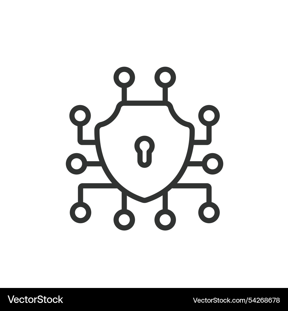 Digital key access icon in line design Digital key access icon in line design vector image