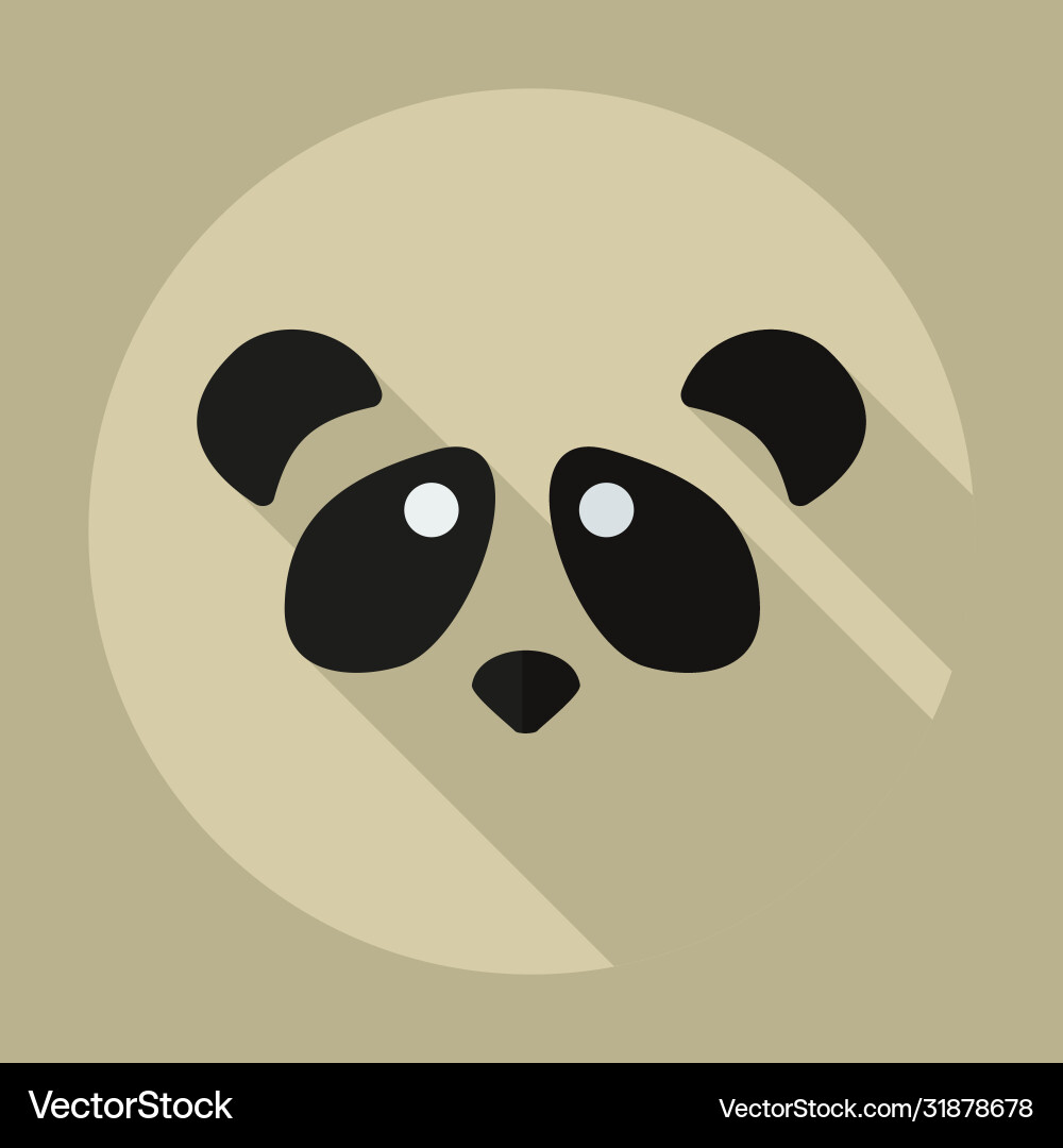 Flat modern design with shadow icons pandas Flat modern design with shadow icons pandas vector image