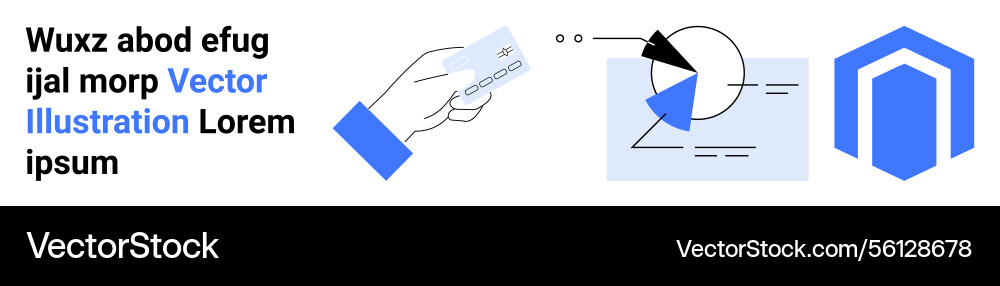 Hand performing transaction data visualization Hand performing transaction data visualization vector image