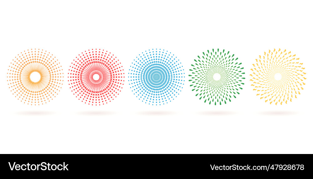Sunburst spreading shape element vector image