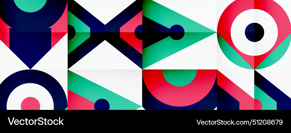 A colorful geometric pattern with circles Vector Image