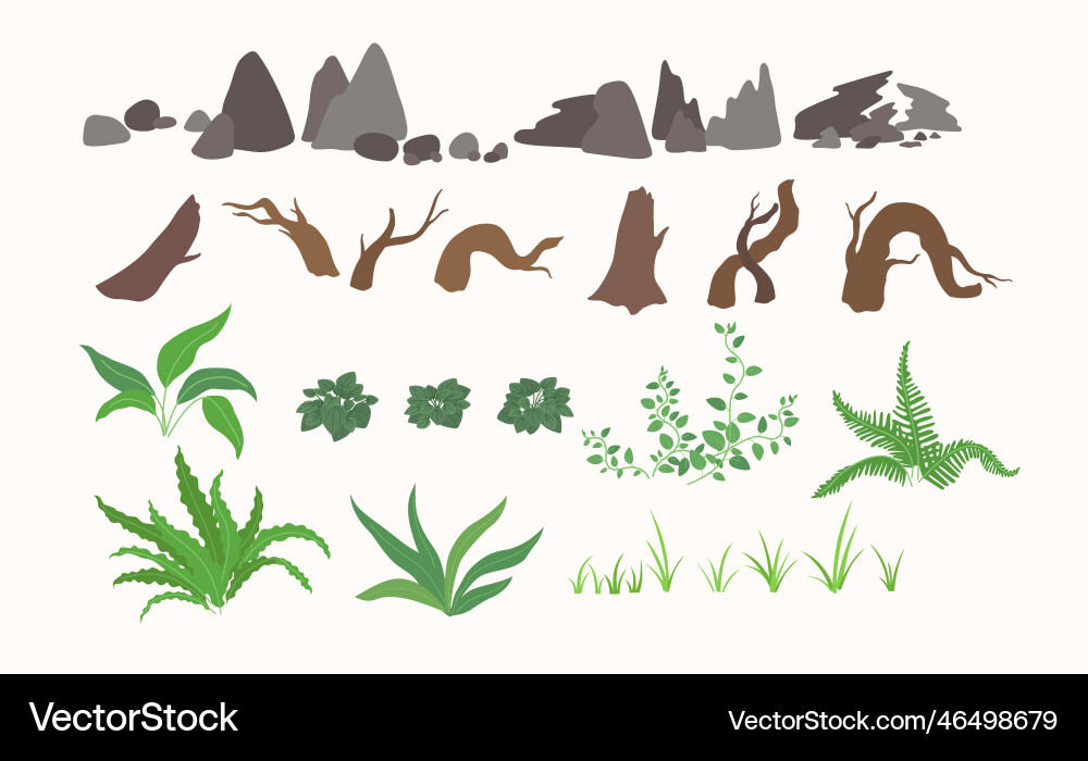 A set of elements for composing compositions vector image