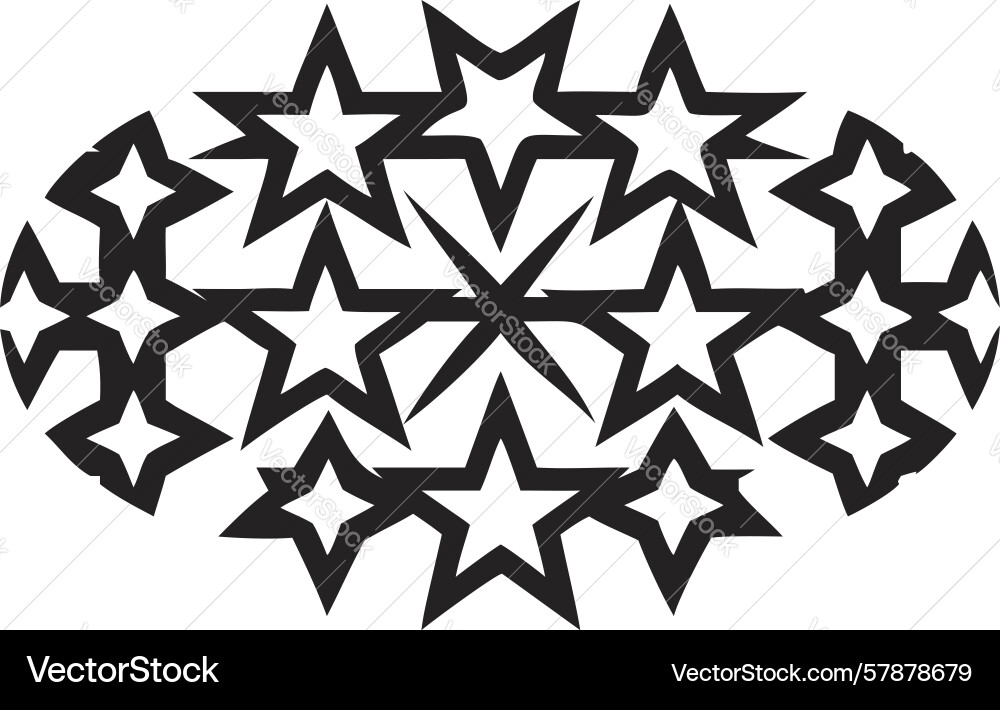 Abstract geometric star pattern dynamic exploding Vector Image