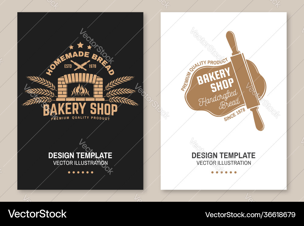 Bäckerei Shop Flyer Prospekt Banner Poster Bäckerei Shop Flyer Prospekt Banner Poster vektorbild