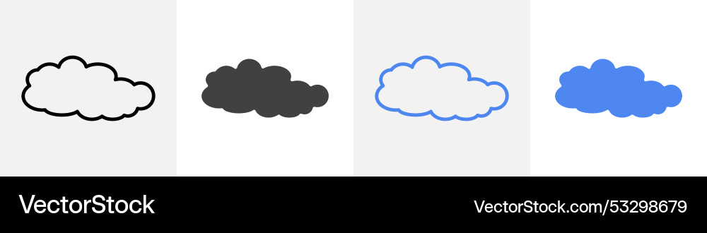 Cloud icon set use for web ui or app Cloud icon set use for web ui or app vector image