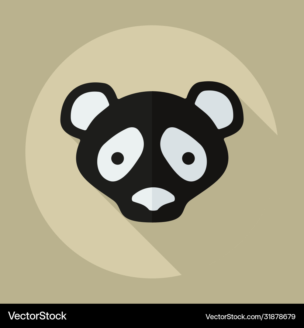Flat modern design with shadow icons pandas Vector Image