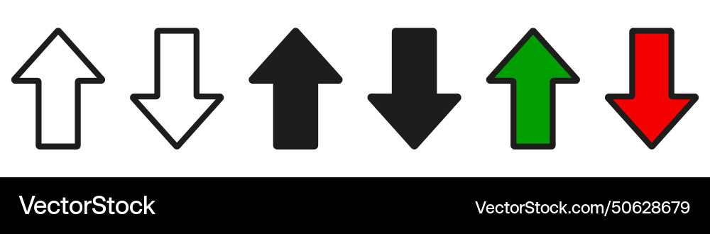 Percent Arrow Icon - Line Style Vektorbild