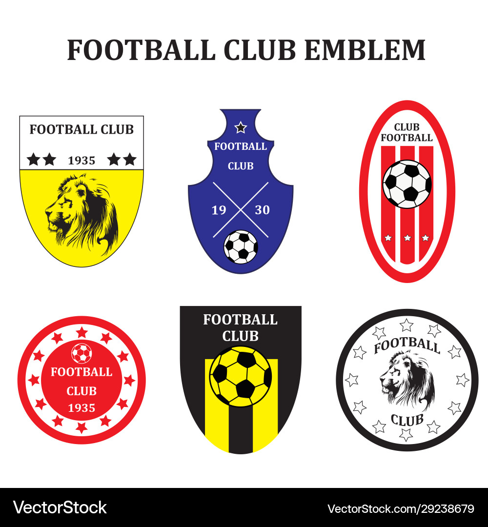 Soccer Football Logos & Emblems Vector Image