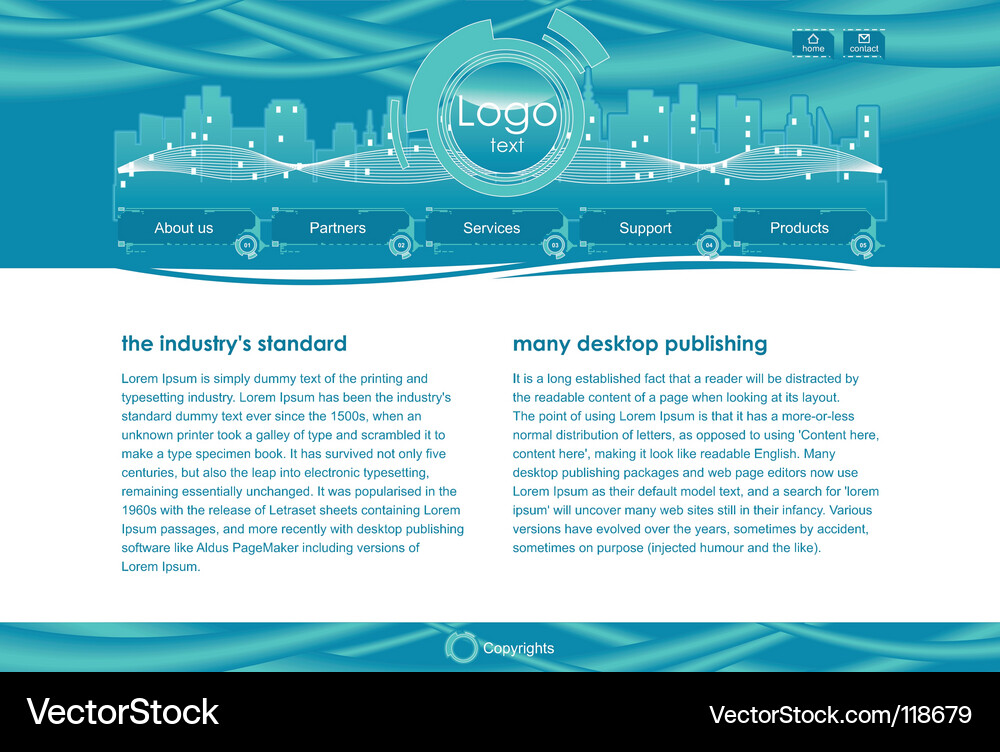 Web Template Concept Vector Image
