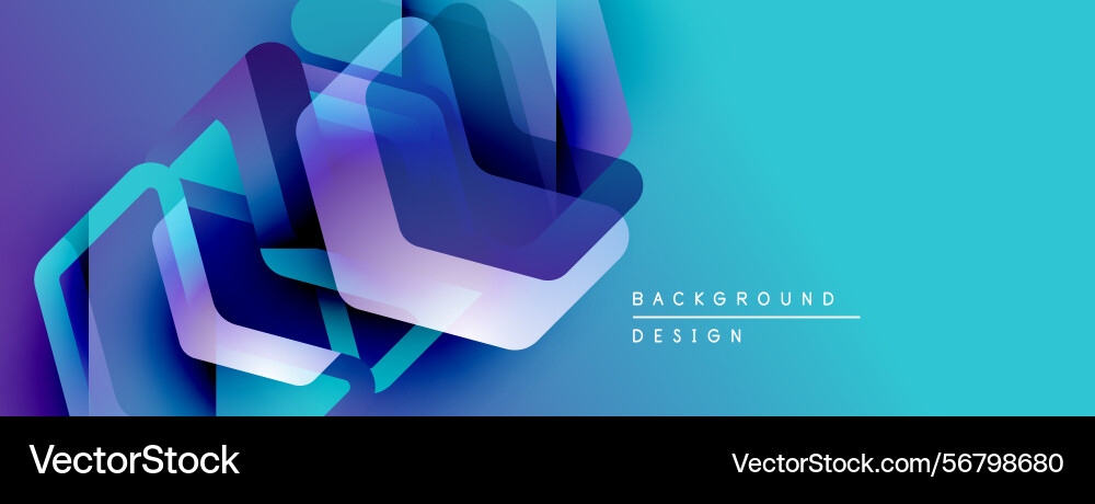 Abstract geometric shapes overlap creating vector image