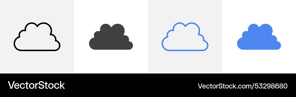 Cloud icon set use for web ui or app vector image