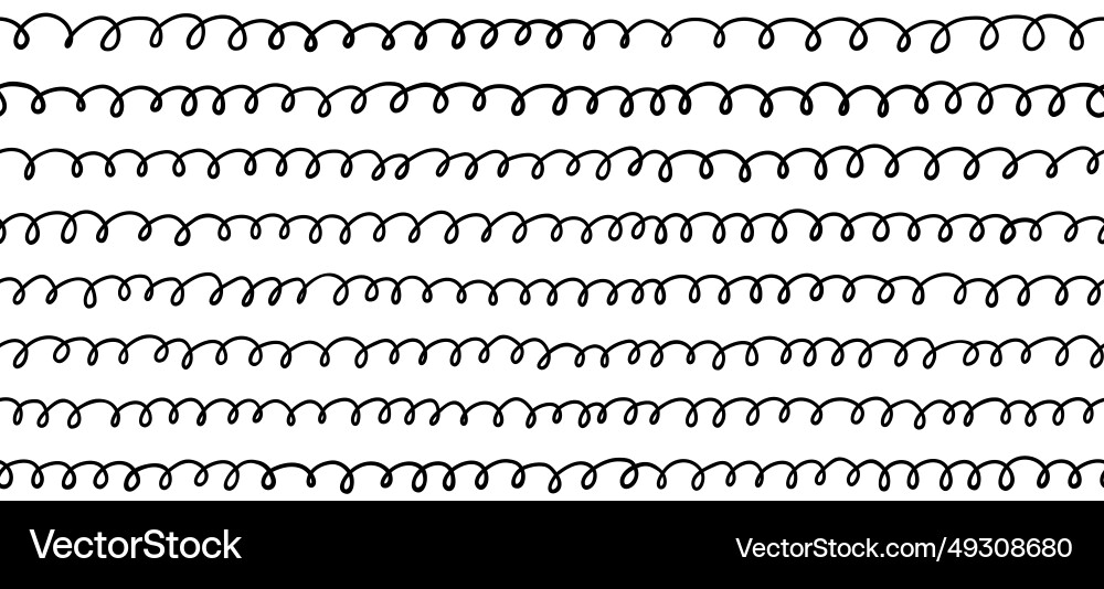 Doodle loop seamless pattern abstract black Doodle loop seamless pattern abstract black vector image