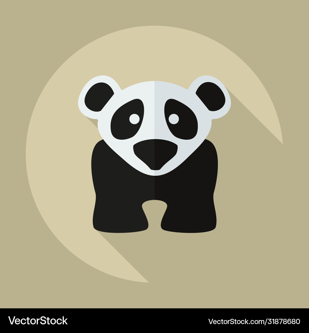 Flat modern design with shadow icons pandas vector image