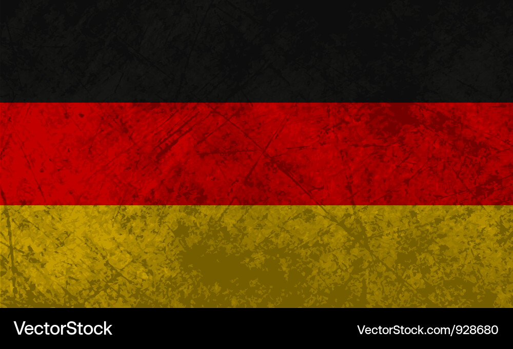 German Grunge Flag Vector Image