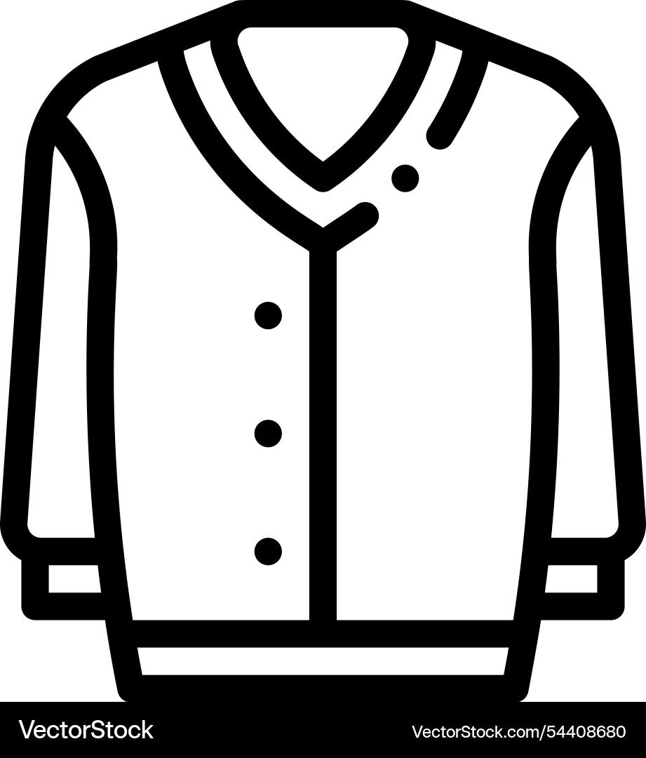 Jacket icon thin linear style design isolated Jacket icon thin linear style design isolated vector image