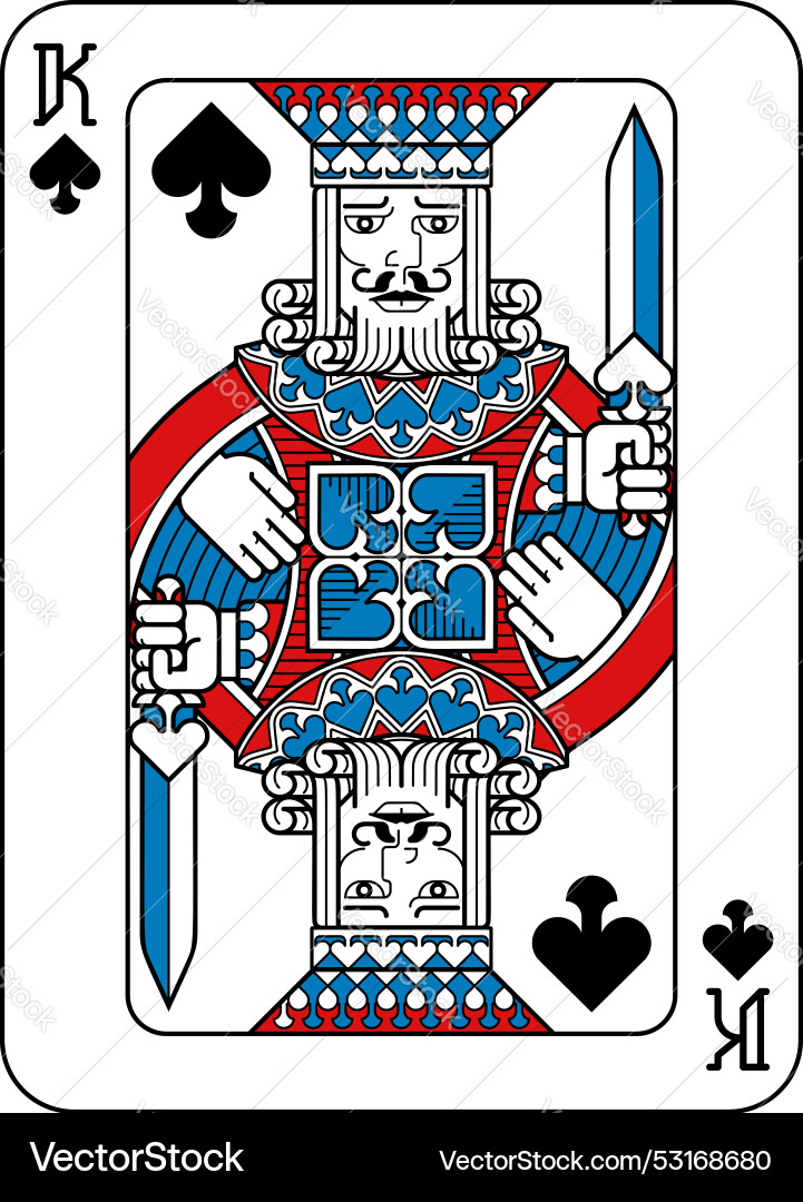 King Of Spades Spielkarte Vektorbild