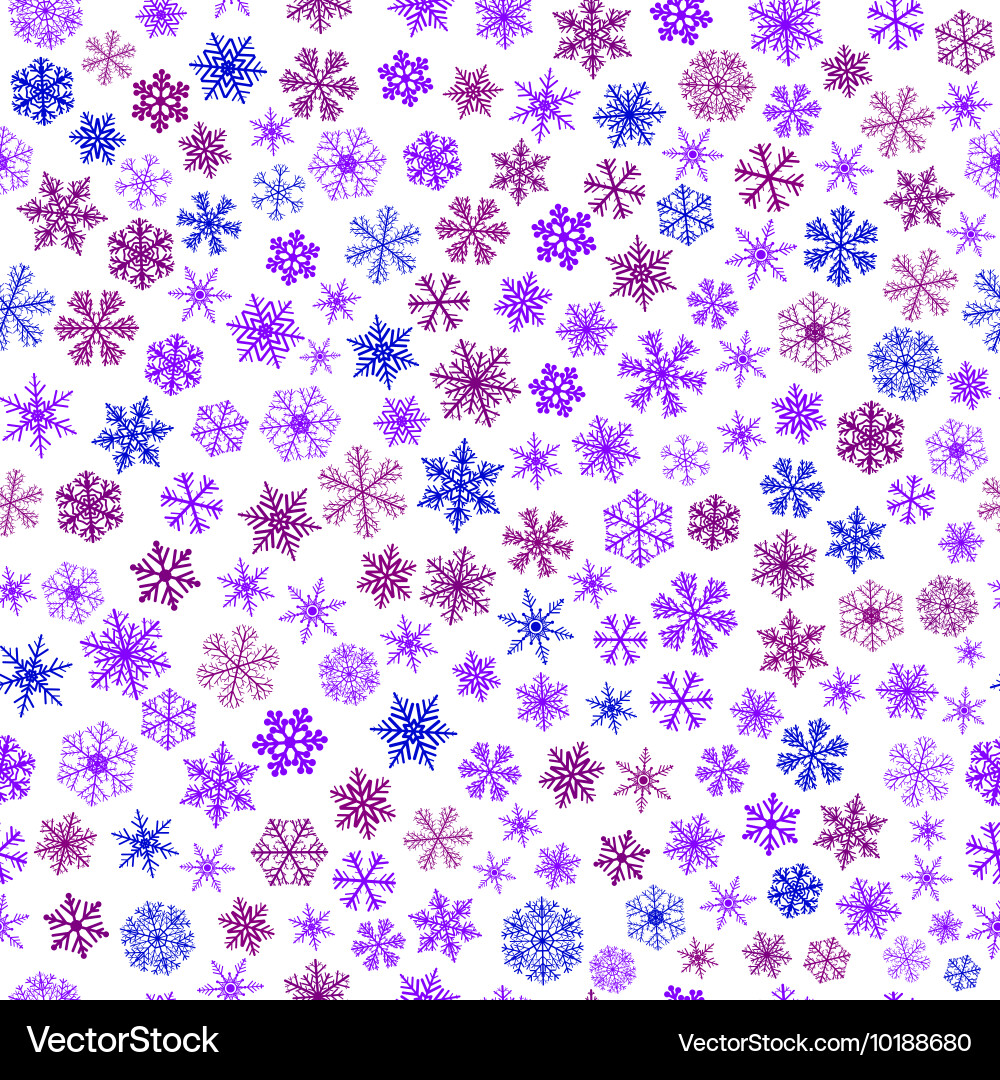 Winter Snowflake Seamless Pattern vector image