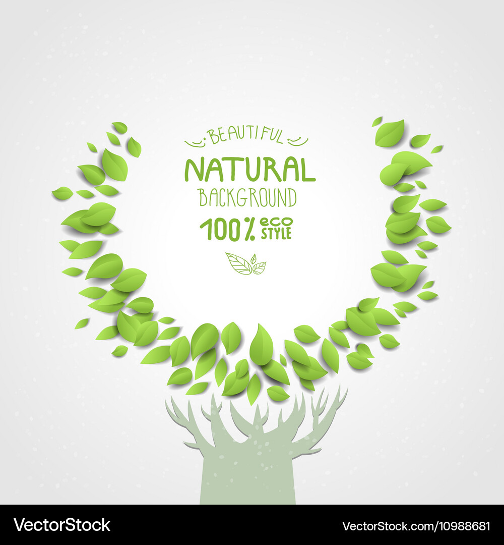 Background with abstract tree Vector Image