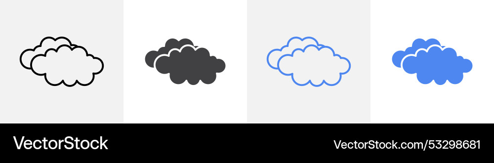 Clouds icon set use for web ui or app Clouds icon set use for web ui or app Vector Image