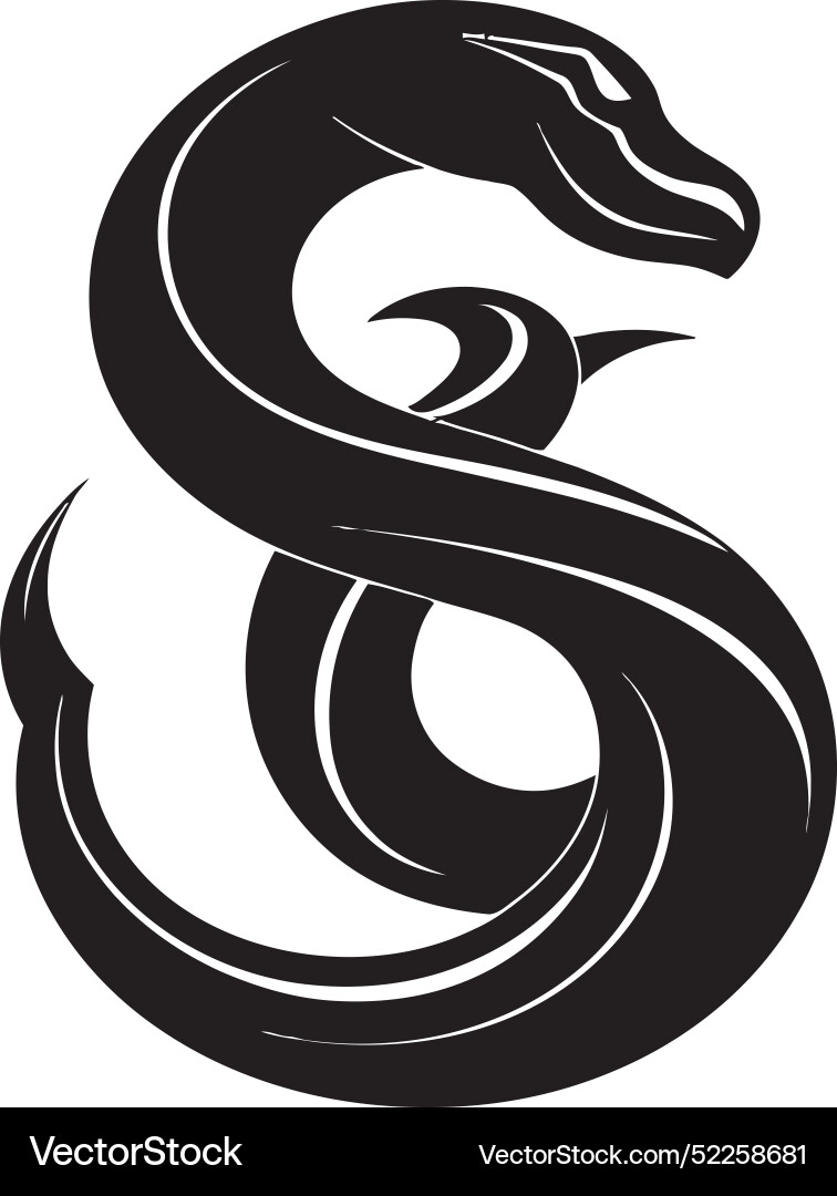 Enigmatic viper shadows artworkelegant python Enigmatic viper shadows artworkelegant python Vector Image