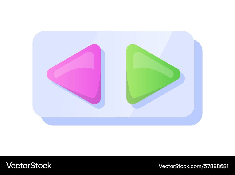 Game ui button mobile application vector image