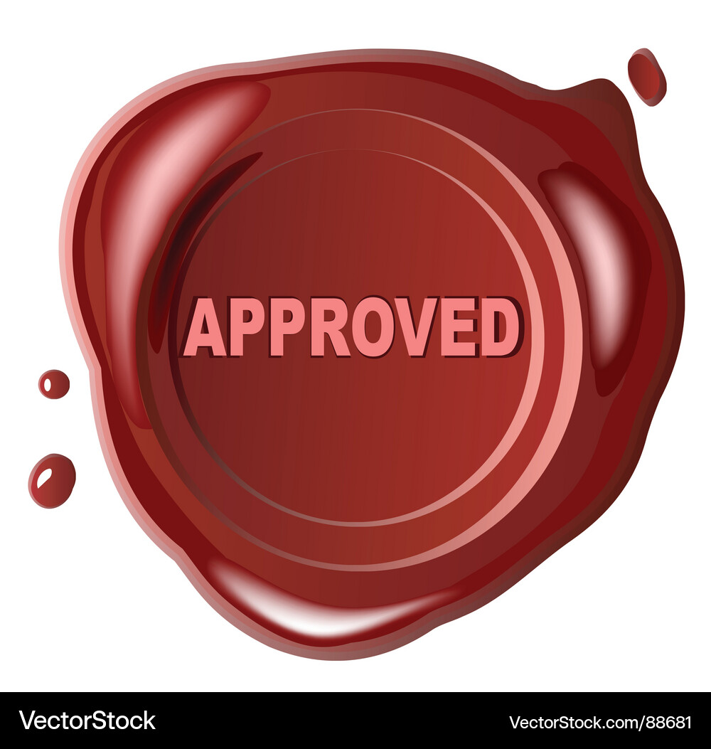 Red Wax Seal on Dark Background Vector Image