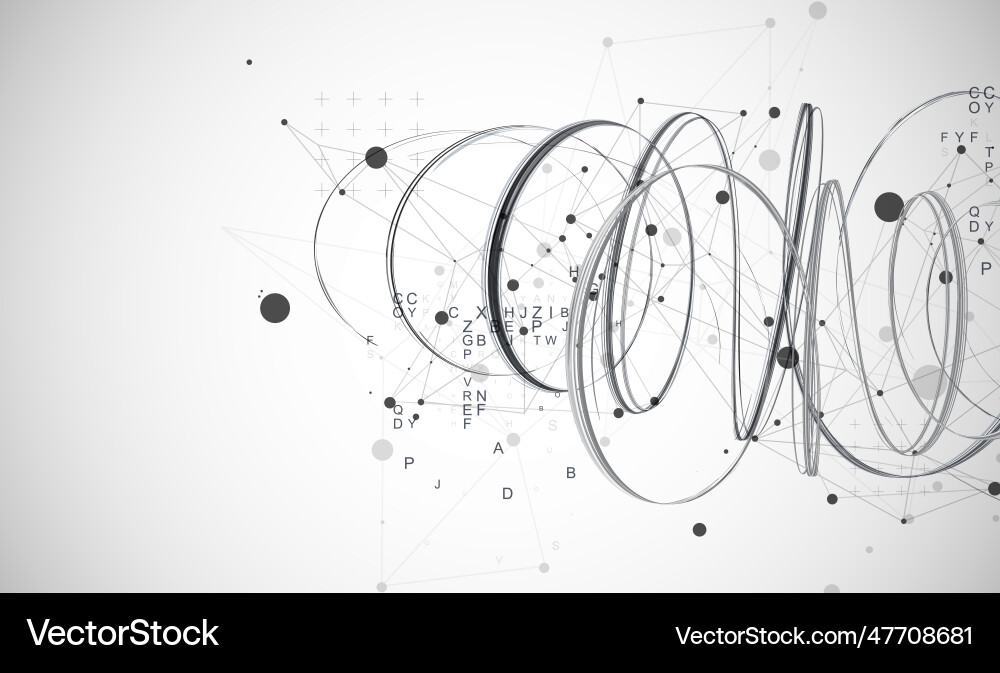 Template for science and technology presentation Vector Image