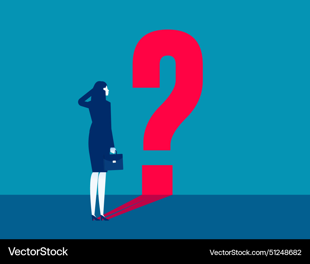 Business think and doubting question Royalty Free Vector Business think and doubting question Royalty Free Vector