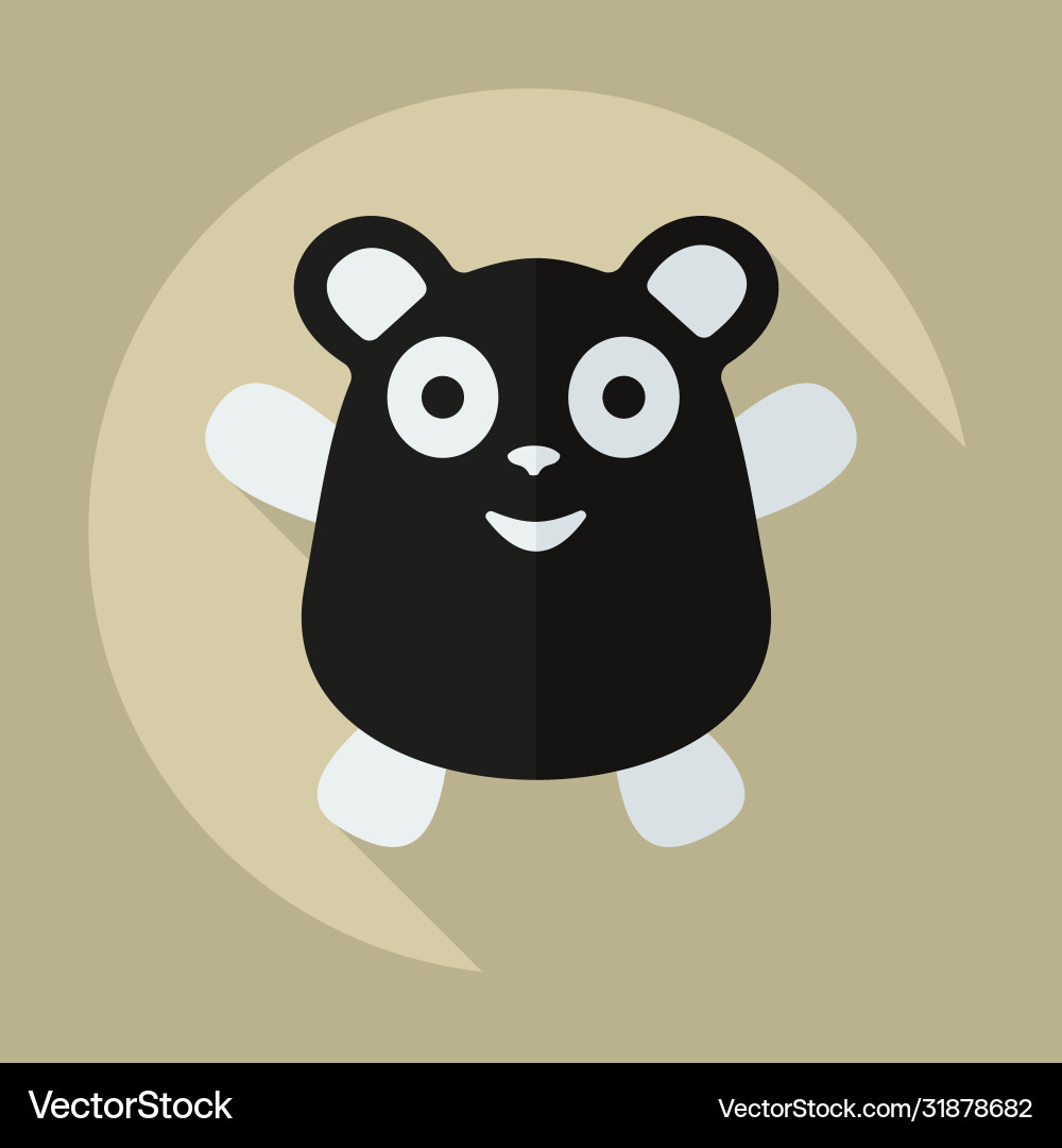 Flat modern design with shadow icons pandas Vector Image