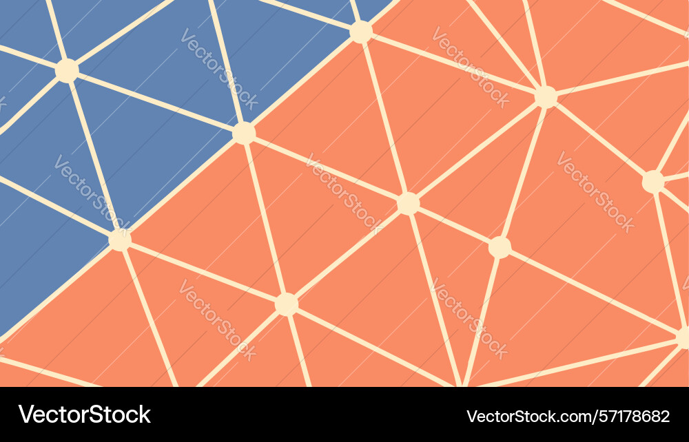 Geometric triangular pattern in warm hues vector image