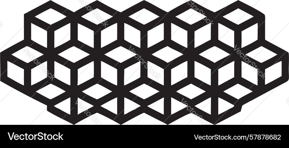 Isometric cube pattern geometric background Vector Image