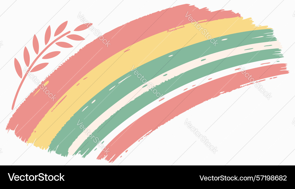 Simple abstract rainbow arc design generative ai Vector Image
