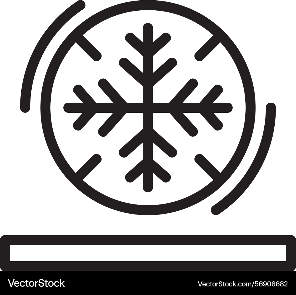 Snowflake linear style icon design vector image
