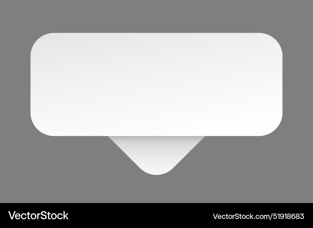 Blank sticker sign isolated on gray Royalty Free Vector